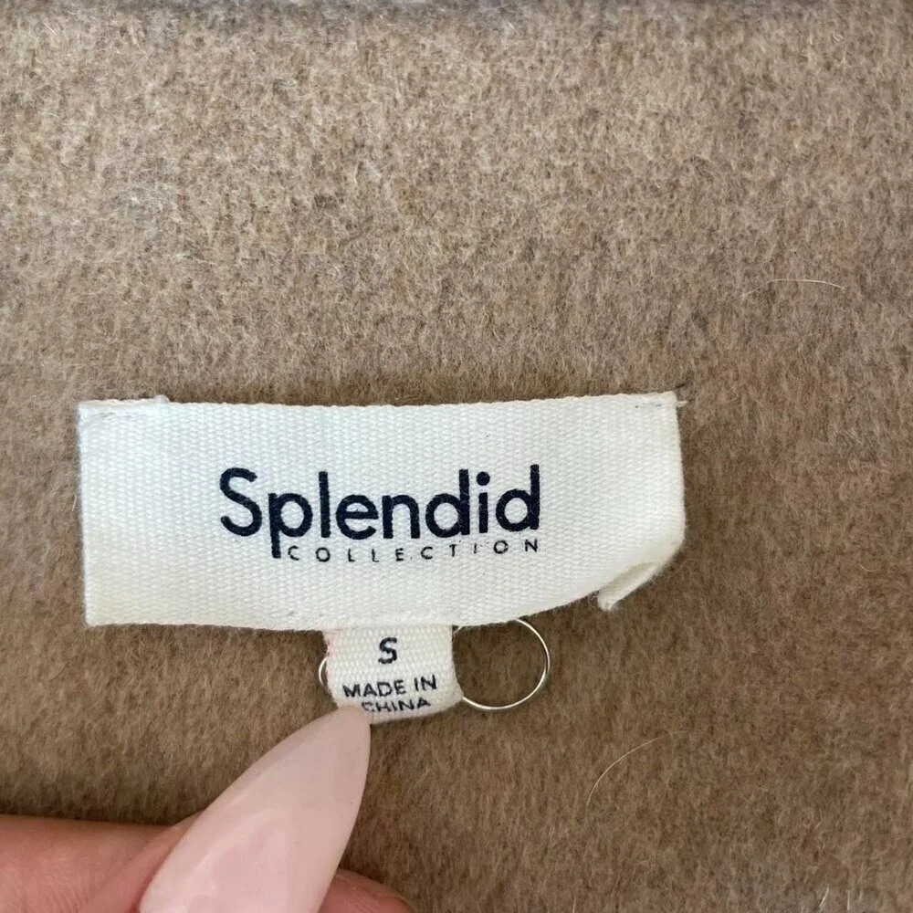 Splendid Singrid Wool Jacket | Tan Double Breasted Coat Size | Women’s Size S